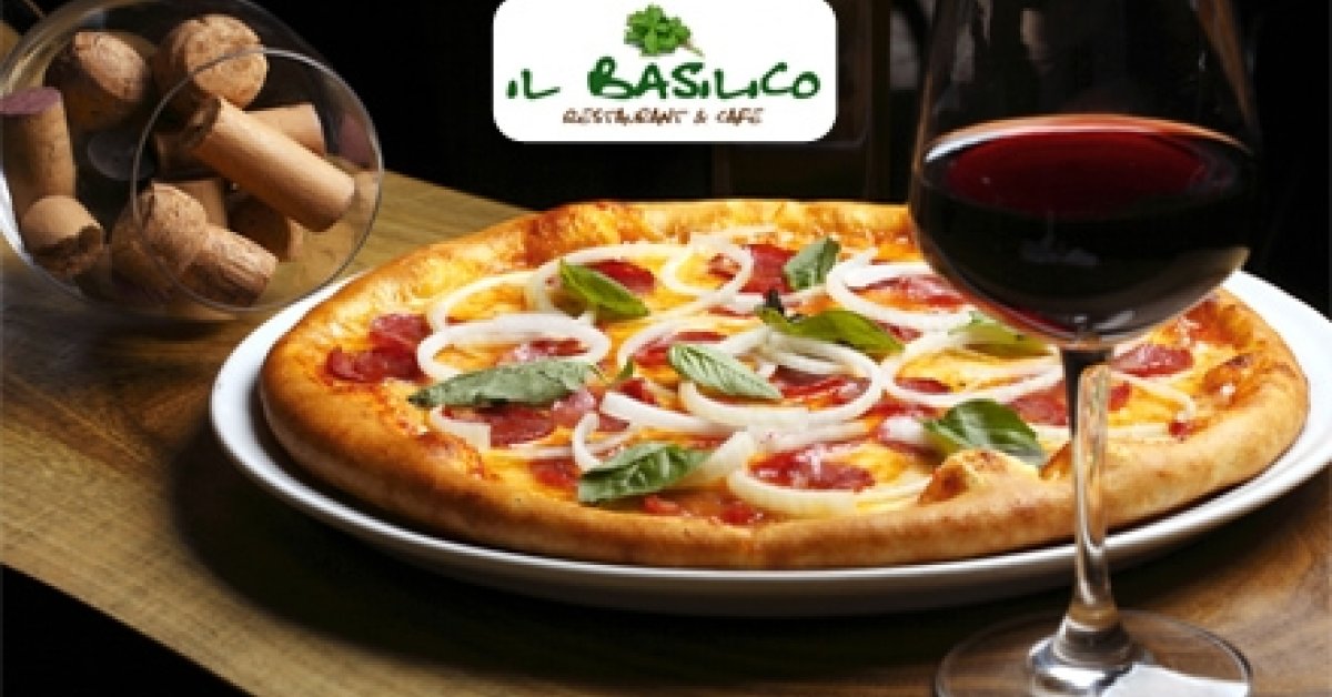 Antipasti, pizza, vino, dolci – à la carte vacsora 4.000 Ft értékben 1.900 Ft-ért az Il Basilico étteremben (53%-os kedvezmény)