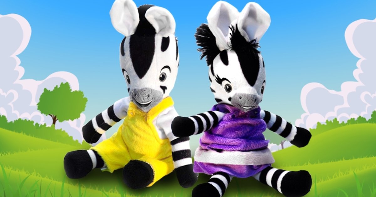 Zebra plüssfigura 2 színben
