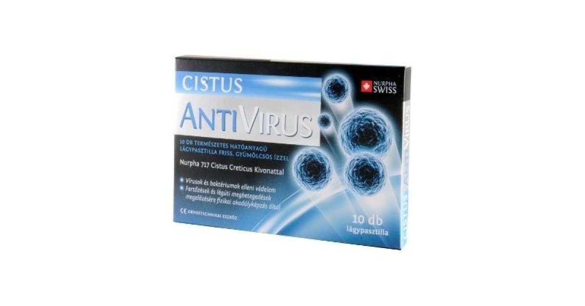 Cistus antivirus lágypasztilla