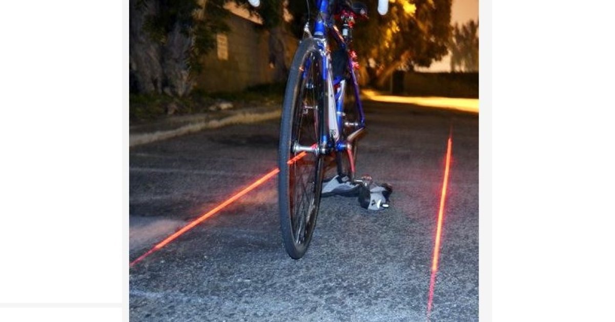 Lézeres biciklis LED biztonsági lámpa
