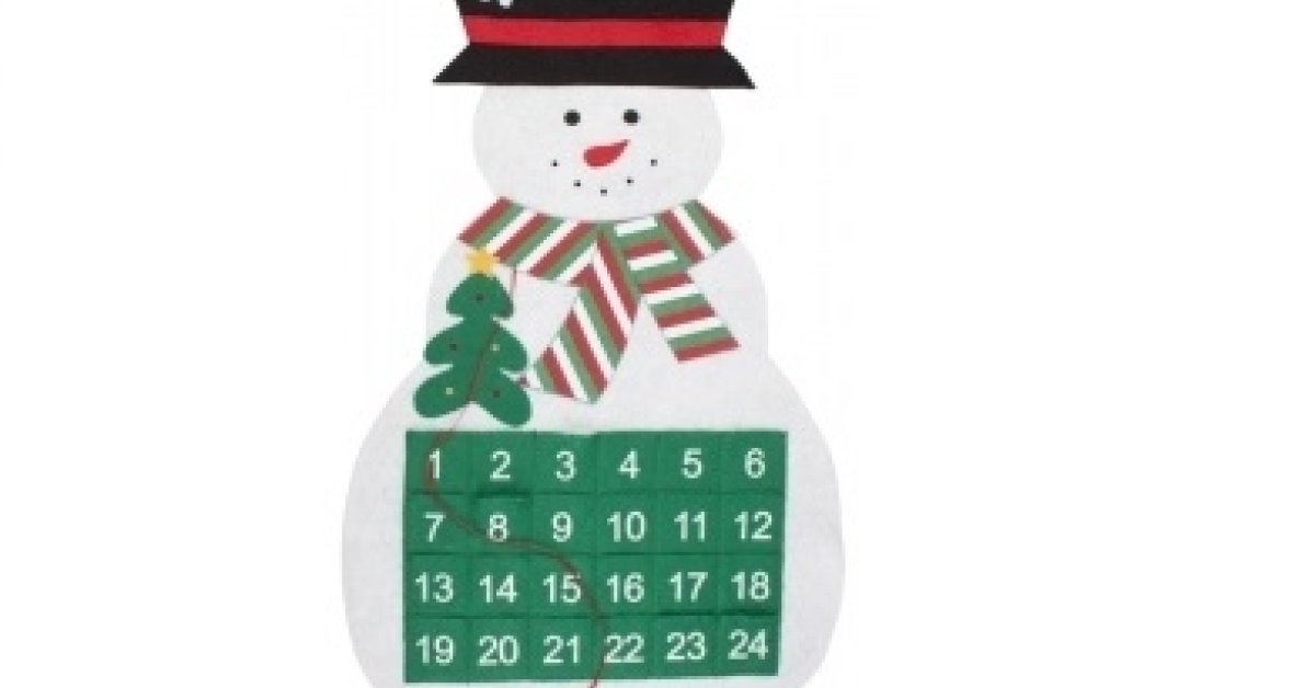 Advent naptár, adventi kalendár hóember forma