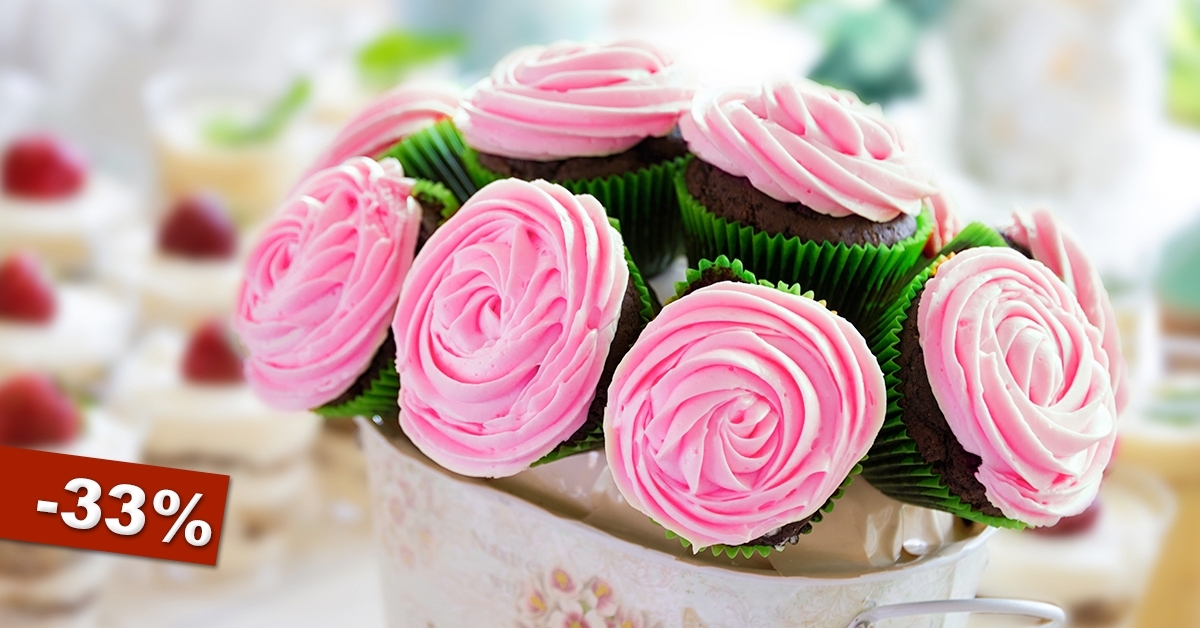 Cupcake rózsacsokor