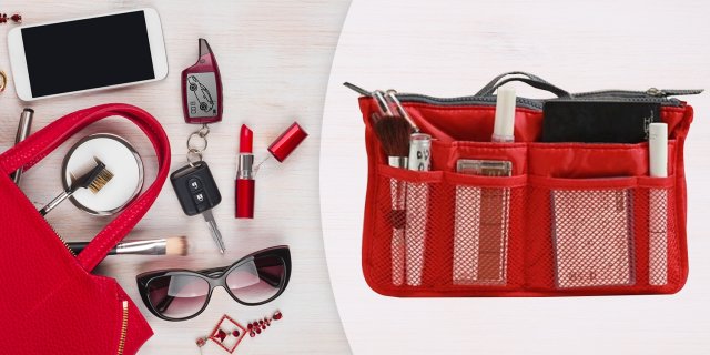 Női táskarendező, piros + több színben