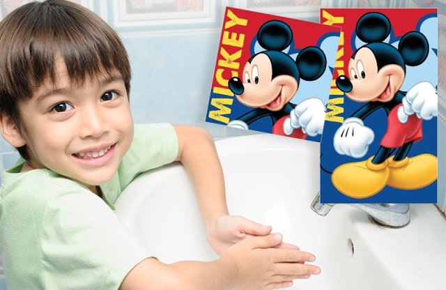 Kéztörlő-arctörlő, Mickey Mouse + más típus