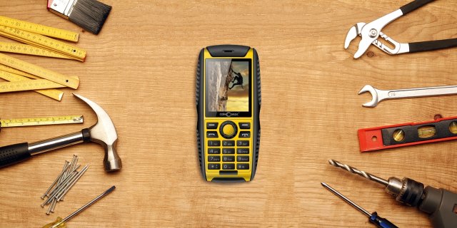 ConCorde Raptor P 68 ütésálló mobiltelefon, Black/yellow + több típusban