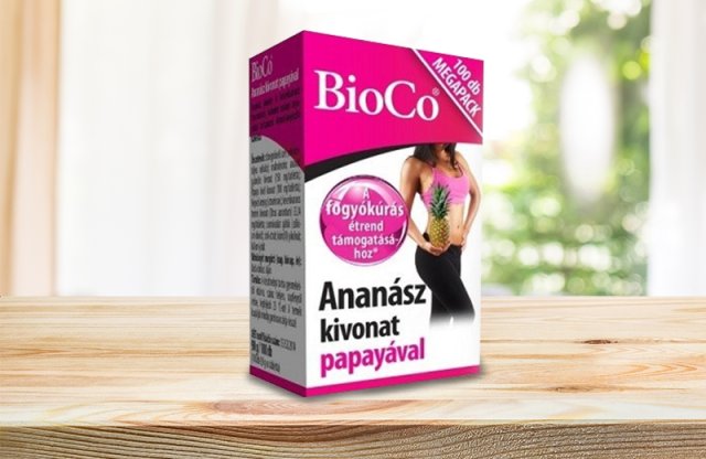 BioCo Ananász kivonat papayával, 100 tabletta