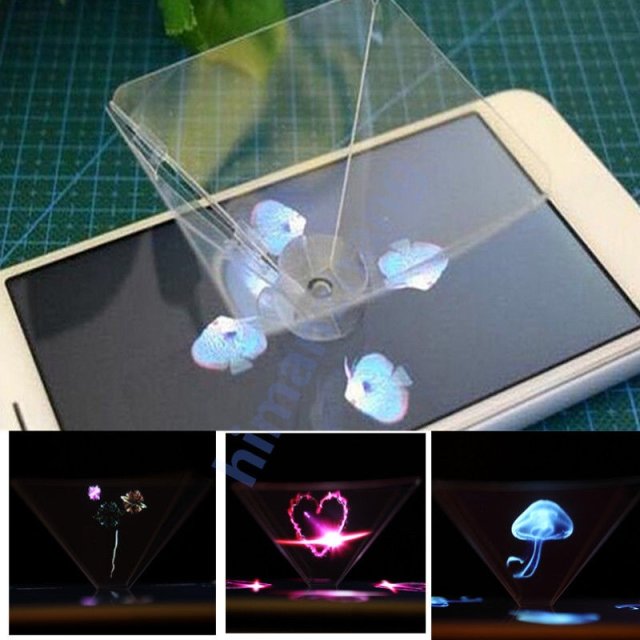 Hologram kivetítő okostelefonhoz és tablethez