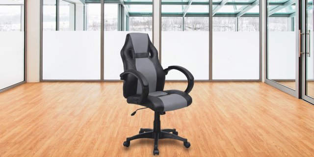LESTER irodai szék kárpitozott kartámasszal, szürke + más szín