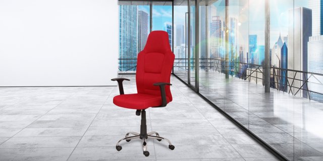 VAN irodai szék állítható kartámasszal, piros