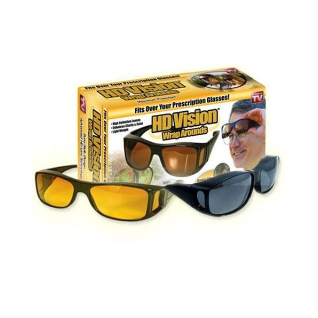 HD Vision napszemüveg - Wrap Arounds, dupla szemüveggel éjjelre és nappalra