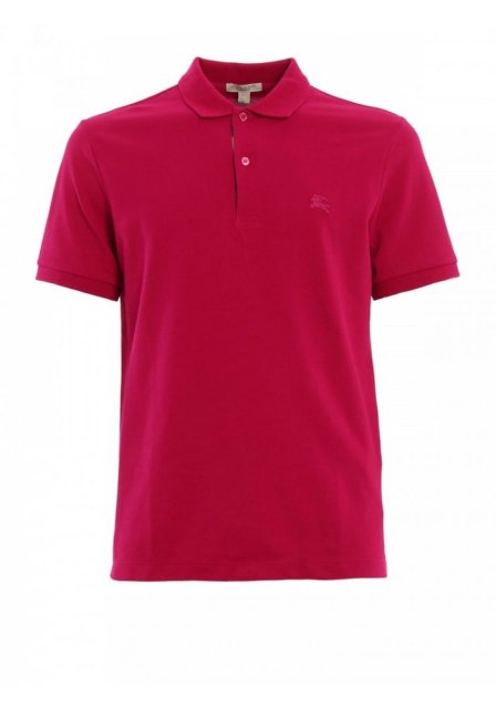 BURBERRY férfi piquet galléros póló, rózsaszín, M