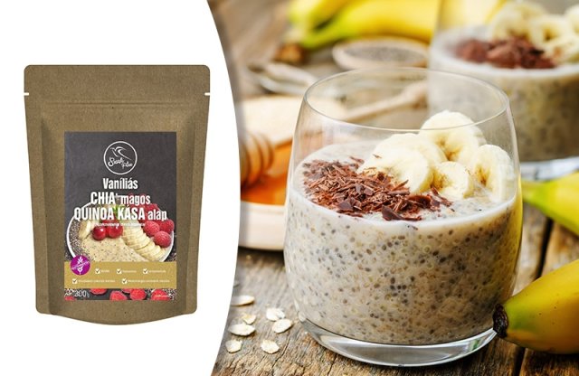 Szafi Free reggeliző vanílás chia magos quinoa kása alap, 300 g
