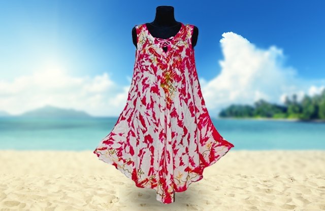 Indiai rövid nyári ruha, pink + több színben