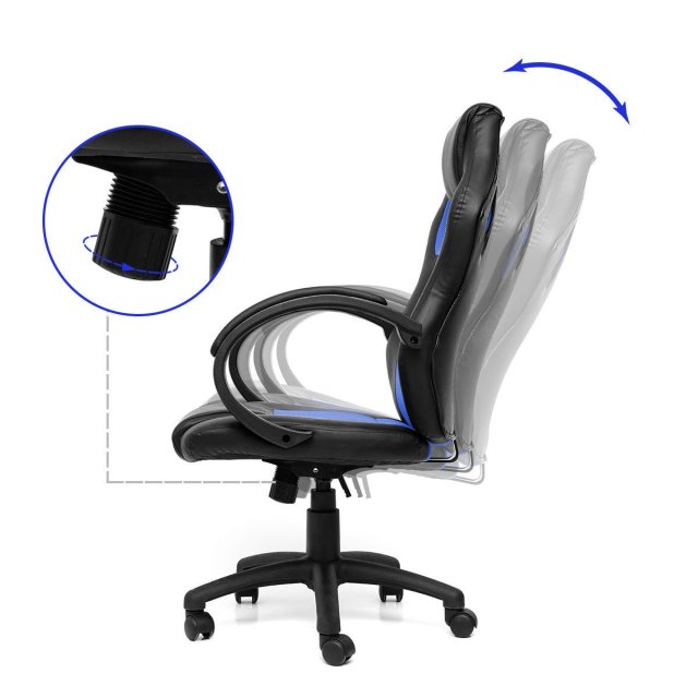 Timeless Tools Gamer szék több színben - basic-színes háttámla, kék