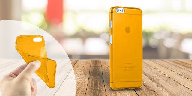 iPhone 6/6S szilikon védőtok, 0,33mm, sárga + több színben