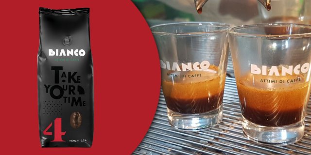 Bianco Nr. 4, Espresso szemes kávé, 30% Arabica / 70% Robusta, 1 kg
