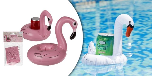 Flamingó felfújható italtartó