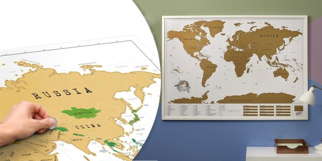 Scratch Map - kaparós térkép világutazóknak - XXL változatban