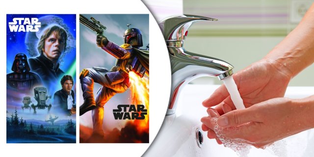 Kéztörlő - arctörlő törölköző, Star Wars 2 db-os szett