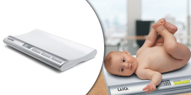 Laica Baby digitális babamérleg, 20 kg-ig