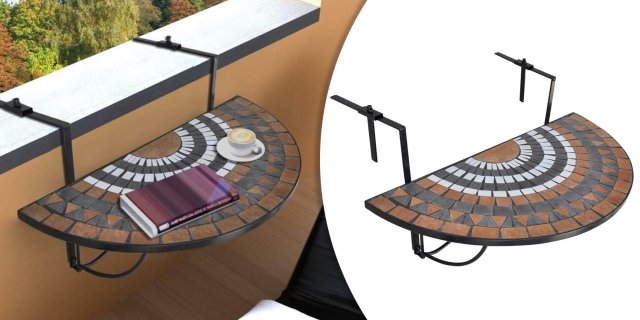 Timeless Tools Lehajtható balkon asztal 2 színben-barna