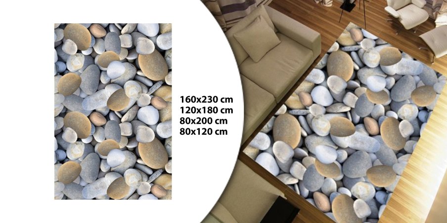 BESS szőnyeg, 100% poliészter, kő mintás, 80x120 cm + más méretben
