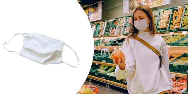 Egészségügyi textilből készült gumis szájmaszk 4 db-os csomagban