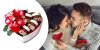 BoxEnjoy: fehér közepes szív desszert doboz- piros szappanrózsával és Nutella-val
