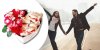 BoxEnjoy: fehér közepes szív desszert doboz- piros szappanrózsával és Raffaello-val