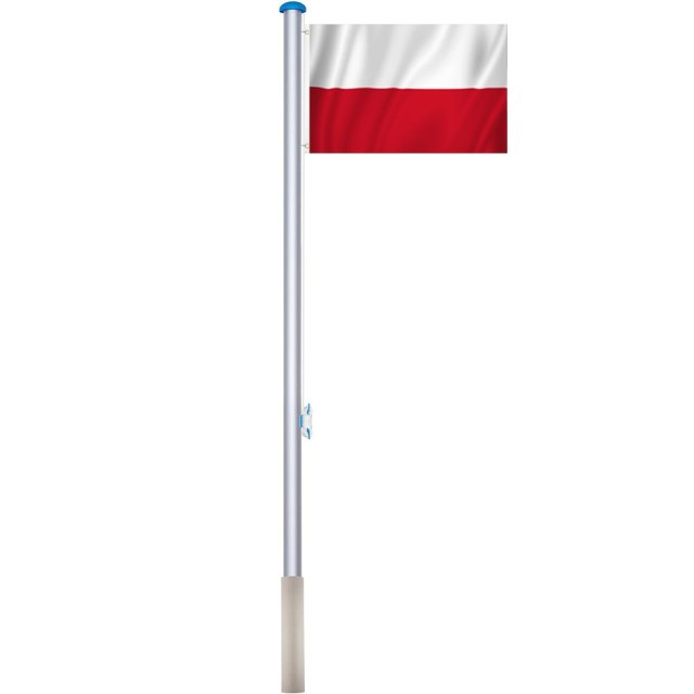Timeless Tools Zászlótartó rúd kétoldalas 90x150cm lengyel zászlóval