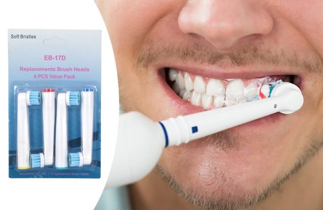 Oral B kompatibilis fogkefe fej, 4db, EB 17D + több típusban
