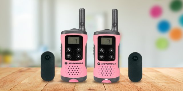 Motorola adó-vevő készülék, pink színben