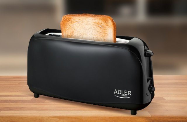 Adler kenyérpirító, 930W, fekete