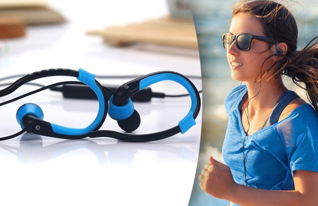 Vezeték nélküli bluetooth-os sport fülhallgató, fekete-kék + több színben