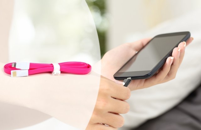 Lapos adat és töltőkábel iPhone mobiltelefonhoz, pink + több színben