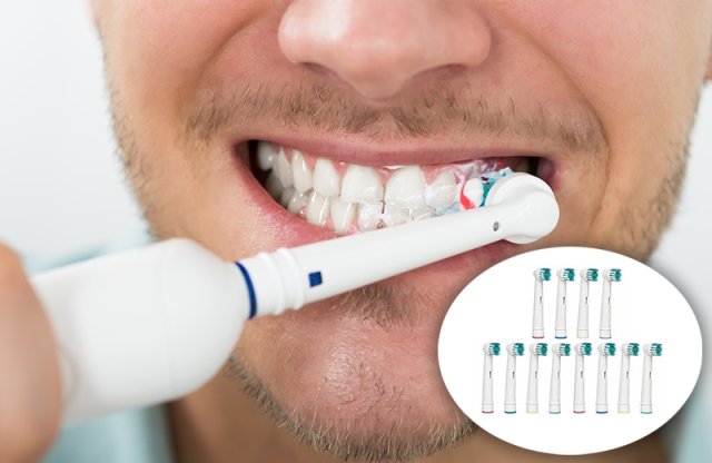 Utángyártott fogkefefej Oral B elektromos fogkeféhez, 12 db