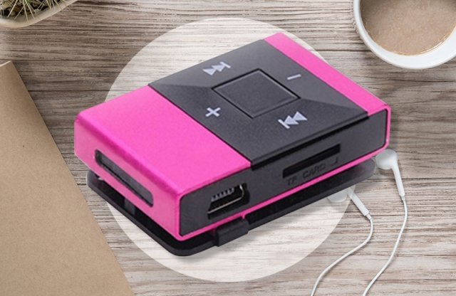 MP3 lejátszó, pink-fekete + több színben